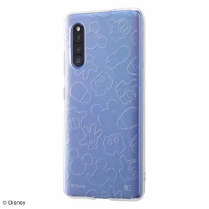 Galaxy A41 TPUソフトケース ディズニー ミッキー カバー キラキラ クリア アイコン 可愛い ラメ おしゃれ かわいい イングレム RT-DGA41