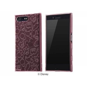 Xperia X Compact TPUソフトケース ディズニー ミッキー ピンク カバー キラキラ クリア アイコン 可愛い ラメ おしゃれ かわいい イング