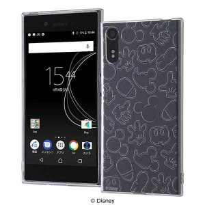 Xperia XZs TPUソフトケース ディズニー ミッキー カバー キラキラ クリア アイコン 可愛い ラメ おしゃれ かわいい イングレム RT-RDXZS