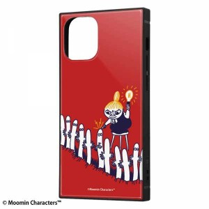 iPhone 12mini 耐衝撃ケース ムーミン ミイとニョロニョロ ハイブリッド スクエア 四角 シンプル おしゃれ かわいい キャラ イングレム I