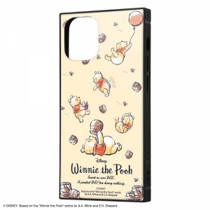 iPhone 12mini 耐衝撃ケース ディズニー くまのプーさん ハイブリッド スクエア 四角 シンプル おしゃれ かわいい キャラ イングレム IQ-