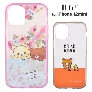 iPhone 12mini ケース リラックマ リラックマ/ハナ クリアカバー IIIIfit Clear 耐衝撃 透明 可愛い かわいい おしゃれ オシャレ グルマ