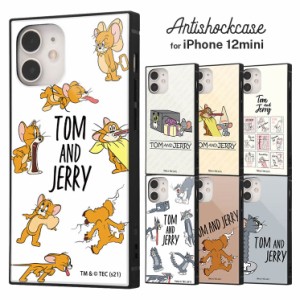 iPhone 12 mini ケース トムとジェリー トム/タフィー/ジェリー/ファニーアート  耐衝撃 カバー スクエア 四角 かわいい 可愛い おしゃれ