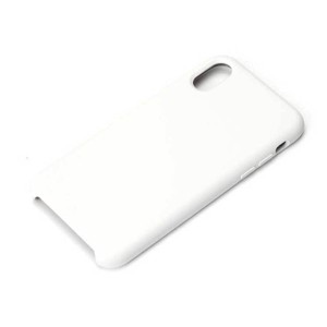 iPhone XS/X ケース ホワイト シリコン カバー 保護 ソフト さらさら シルキータッチ シンプル PGA