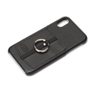 iPhone X ケース スターウォーズ ロゴ／ブラック ハードカバー ポケット スマホリング 落下防止 カードポケット おしゃれ シンプル キャ