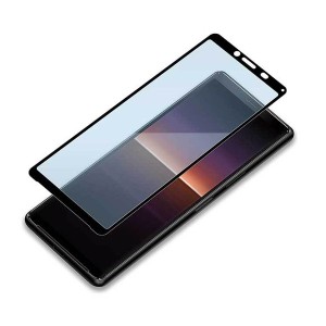 Xperia 10II 液晶画面保護ガラスフィルム ブルーライト低減/光沢 3D ハイブリッド クリア 高硬度 撥水 撥油 PGA