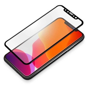 iPhone 11 液晶画面保護ガラスフィルム ハイブリッドガラス/アンチグレア 3D ハイブリッド クリア 高硬度 撥水 撥油 PGA