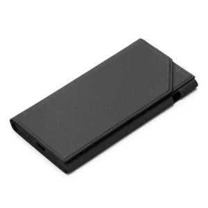 iPhone 11ProMax ケース ブラック 手帳型カバー バックフリップ ポケット シンプル おしゃれ PGA