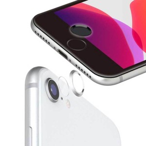 iPhone SE(第2世代)/8/7 カメラレンズ ホームボタン 保護カバー シルバー プロテクター ガラス アルミ レンズ周り Touch ID 指紋認証 PGA