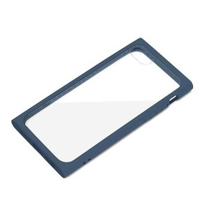 iPhone SE(第2世代)/8/7/6s/6 ケース ネイビー ガラスタフケース カバー ラウンド シンプル おしゃれ PGA