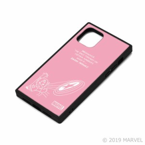 iPhone 11Pro ケース MARVEL キャプテン・アメリカ/ピンク カバー ガラス ハイブリッド カッコイイ かっこいい シンプル おしゃれ キャラ