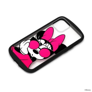 iPhone 12mini ケース ディズニー ミニーマウス ガラスタフケース カバー ラウンド 可愛い かわいい おしゃれ キャラ PGA