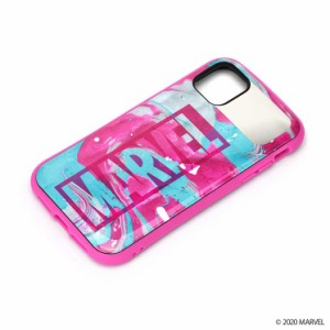iPhone 12mini ケース MARVEL ロゴ/ピンク ハイブリッド カバー 耐衝撃 軽量 シンプル オシャレ おしゃれ カッコイイ キャラ PGA