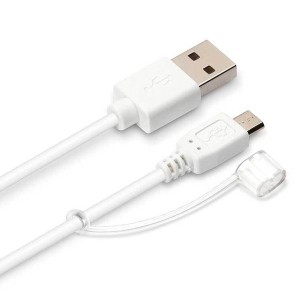 IQOS ケーブル ホワイト USB充電ケーブル microUSBコネクタ 1.2ｍ PGA