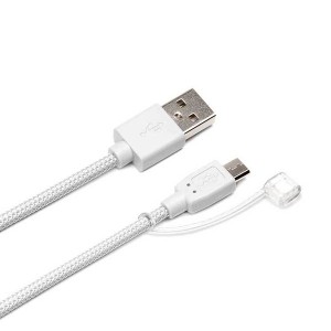 スマートフォン ケーブル ホワイト micro USB タフケーブル 充電 1.5m PGA