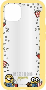 iPhone 13 ケース ミニオンズ ポップコーン SHOWCASE+ カバー クリア 透明 かわいい 可愛い おしゃれ オシャレ シンプル アレンジ 収納 