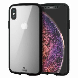 エレコム iPhoneX iPhoneXS ケース カバー TPU ポリカーボネート 耐衝撃 ストラップホール付 クリア PM-A18BTSLCCR