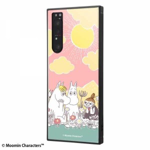 Xperia 1 II 耐衝撃ケース ムーミン コミック ハイブリッドカバー KAKU スクエア 四角 キャラ おしゃれ かわいい 可愛い イングレム IQ-A