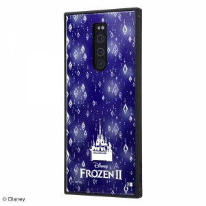 Xperia 1 耐衝撃ケース ディズニー アナと雪の女王 ハイブリッドカバー KAKU スクエア 四角 キャラ おしゃれ かわいい 可愛い イングレム