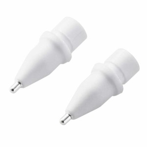 エレコム Apple Pencil ペン先 交換 極細 1mm 金属製 2個セット ホワイト P-TIPAP01