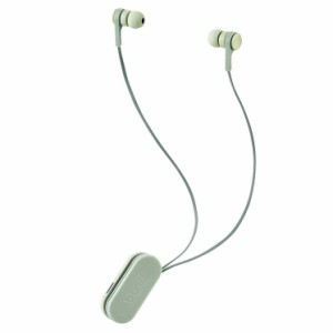 エレコム ワイヤレスイヤホン Bluetooth5.0 両耳 コードあり 巻き取り式 クリップ付 オリーブカーキ コンパクト ELECOM