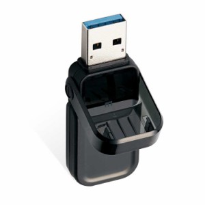 エレコム USBメモリ 3.0 128GB USB3.1 ( Gen1 ) フリップキャップ式 ブラック ELECOM