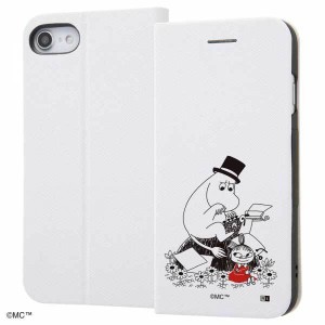 iPhone SE(第2世代)/8/7 手帳型ケース ムーミン  シンプル カバー マグネット スマート カードポケット おしゃれ 可愛い かわいい イング