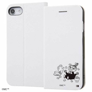 iPhone SE(第2世代)/8/7 手帳型ケース ムーミン モノクロ カバー マグネット スマート カードポケット おしゃれ 可愛い かわいい イング
