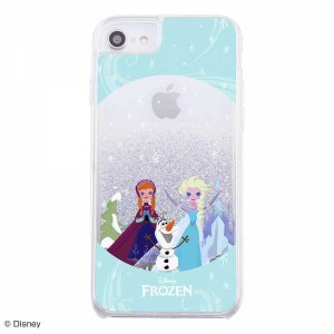 iPhone SE(第2世代)/8/7/6s/6 グリッターケース ディズニー アナと雪の女王 ラメ カバー キラキラ 保護 かわいい おしゃれ 可愛い IJ-DP7