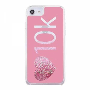iPhone SE(第2世代)/8/7 グリッターケース イイネ ピンク ラメ カバー キラキラ 保護 かわいい おしゃれ 可愛い イングレム IJ-P76LG1P-B