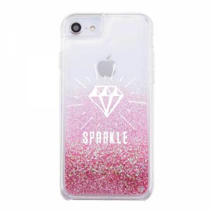 iPhone SE(第2世代)/8/7 グリッターケース SPARKLE ピンク ラメ カバー キラキラ 保護 かわいい おしゃれ 可愛い イングレム IJ-P76LG1P-