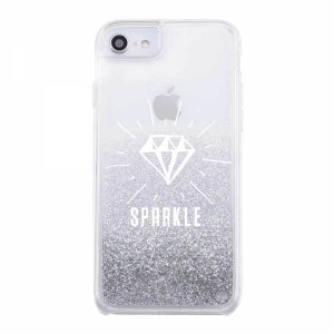 iPhone SE(第2世代)/8/7 グリッターケース SPARKLE シルバー ラメ カバー キラキラ 保護 かわいい おしゃれ 可愛い イングレム IJ-P76LG1