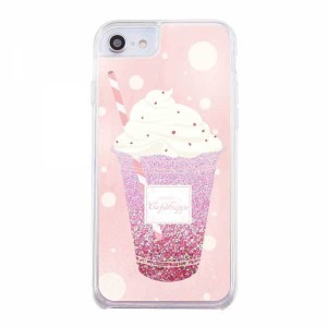 iPhone SE(第2世代)/8/7 グリッターケース フラペチーノ ピンク ラメ カバー キラキラ 保護 かわいい おしゃれ 可愛い イングレム IJ-P76