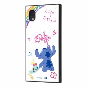 Galaxy A22 5G ケース ディズニー リロ＆スティッチ 落書き 耐衝撃カバー ハイブリッド KAKU 四角 スクエア かわいい 可愛い おしゃれ オ