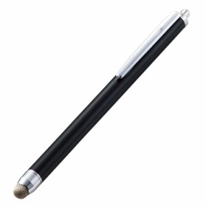 エレコム タッチペン スタイラスペン 抗菌 導電繊維タイプ クリップ付 ブラック ELECOM