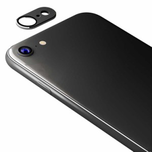 iPhone SE 第3世代 第2世代 8 7 カメラフルプロテクター ブラック カメラレンズ保護 10Hガラス アルミ LEDライト ホームボタンプロテクタ