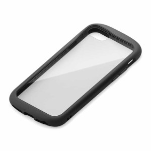 iPhone SE 第3世代 第2世代 8 7 6s 6 ケース ブラック ガラスタフカバー クリア 透明 耐衝撃 かわいい 可愛い おしゃれ オシャレ シンプ