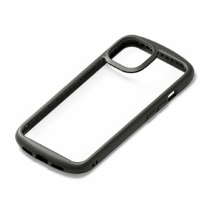 iPhone 13  ケース ブラック 透明 クリア 背面 ラウンド 耐衝撃 硬度9H かわいい 可愛い おしゃれ オシャレ シンプル PGA