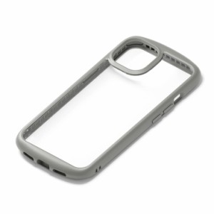 iPhone 13  ケース グレー 透明 クリア 背面 ラウンド 耐衝撃 硬度9H かわいい 可愛い おしゃれ オシャレ シンプル PGA