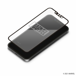 iPhone 13 13Pro 液晶画面全面保護ガラスフィルム MARVEL マーベル ロゴ 抗菌 高光沢 SIAA 硬度10H 耐衝撃 可愛い かわいい おしゃれ オ