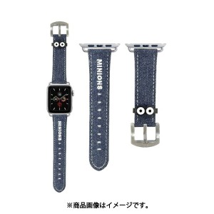 Apple Watch 45 44 42mm Apple Watch バンド 怪盗グルー ミニオンズ ゴーグル ベルト デニムバンド 替え かわいい 可愛い おしゃれ オシ