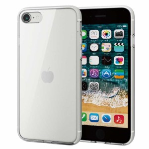 エレコム iPhone SE 第3世代 SE 第2世代 8 7 用 ケース カバー ハイブリッド 背面ガラス 側面TPU ワイヤレス充電可 クリア