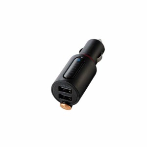 エレコム FMトランスミッター Bluetooth USB2ポート付 3.4A おまかせ充電 重低音モード付 4チャンネル ブラック