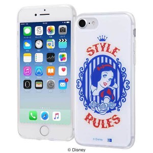 iPhone SE(第2世代)/8/7 TPUケース+背面パネル ディズニー 白雪姫 カバー 透明 クリア 衝撃 保護 着せ替え おしゃれ 可愛い かわいい イ