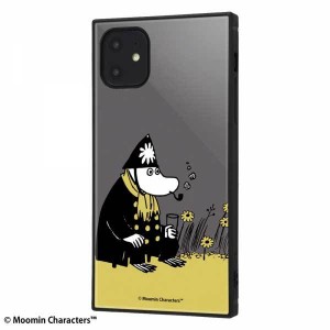 iPhone 11 耐衝撃ケース ムーミン 署長さん ハイブリッドカバー KAKU スクエア 四角 キャラ おしゃれ かわいい 可愛い イングレム IQ-AP2