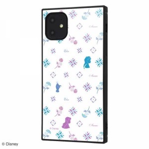 iPhone 11 耐衝撃ケース ディズニー アナと雪の女王 ハイブリッドカバー KAKU スクエア 四角 キャラ おしゃれ かわいい 可愛い イングレ