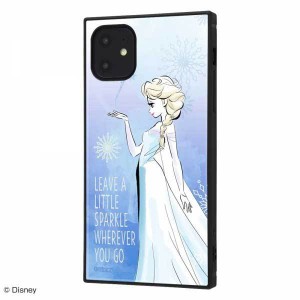 iPhone 11 耐衝撃ケース ディズニー アナと雪の女王 ハイブリッドカバー KAKU スクエア 四角 キャラ おしゃれ かわいい 可愛い イングレ