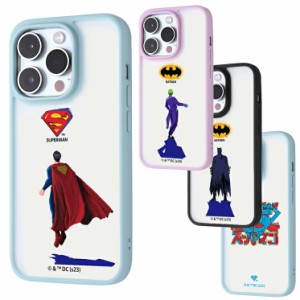 iPhone14Pro ケース バットマン ジョーカー スーパーマン 半透明 後ろ姿 ロゴ キャラクター グッズ スマホ マット ハイブリッド SHEER IJ