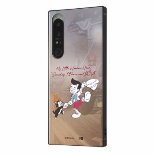 Xperia 1 IV  ケース ディズニー ピノキオ 名作 耐衝撃カバー KAKU ハイブリッド スクエア 四角 かわいい 可愛い おしゃれ オシャレ シン