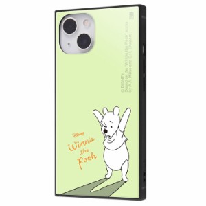 iPhone 13  ケース ディズニー プーさん キミドリ 耐衝撃カバー ハイブリッド KAKU 四角 スクエア おしゃれ かわいい オシャレ シンプル 